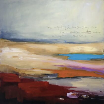 La Valle, 2021,tecnica mista su tela, 100X100 cm