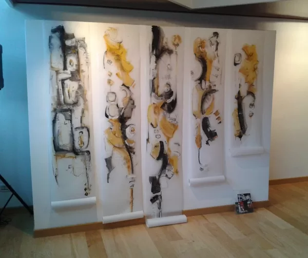 Seducenti evanescenze, 2013, olio su carta da lucido, 200x240
