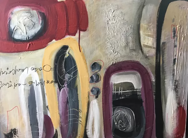 Cattedrali, 2017, tecnica mista su tela, 60x80