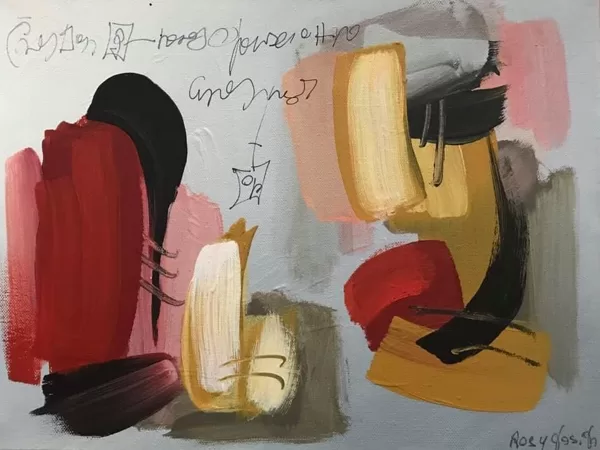 Senza titolo, 2018. tecnica mista su tela, 30x40