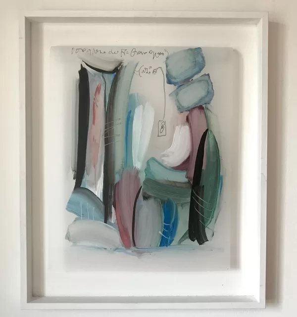 Segno riflesso, 2018, olio su foglio poliestere, 48x57