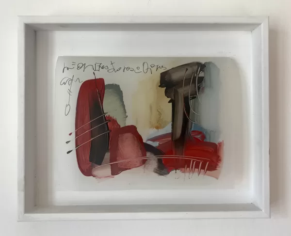 Segno riflesso, 2018, olio su foglio poliestere, 32x26