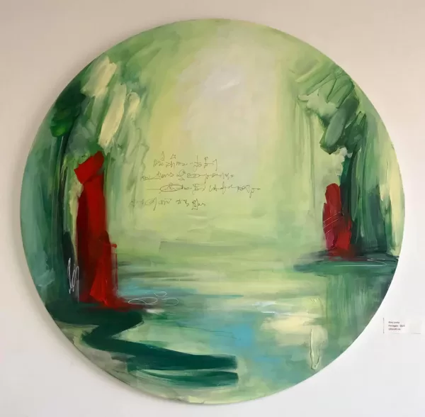 Passaggio, 2021, tecnica mista su tela, 100X100 cm