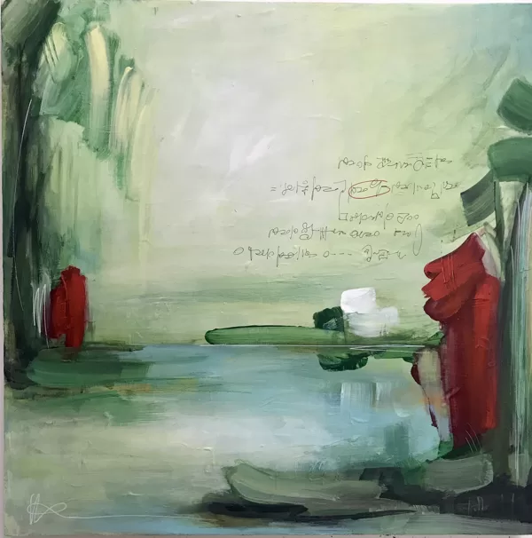 Ricordo di Maggio, 2021, tecnica mista su tela, 60x60 cm