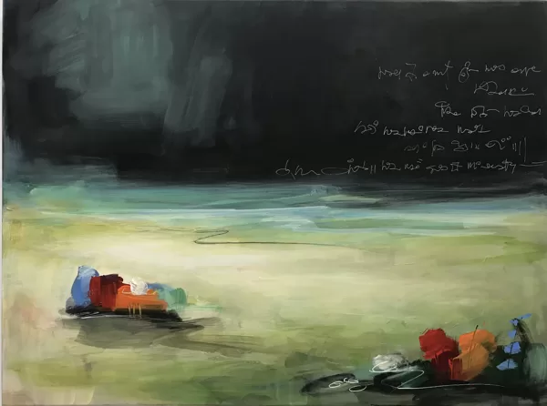 Nei cieli neri, 2021, acrilico su tela, 60x80cm