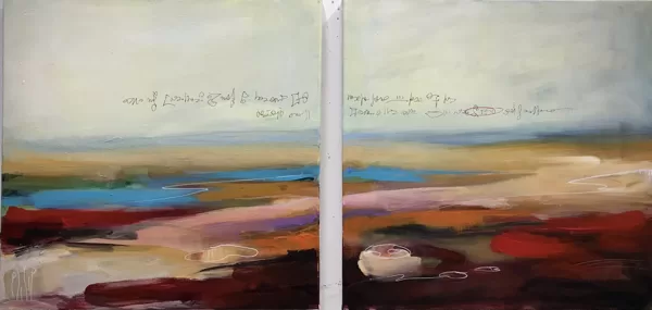 Nella valle di Odigitria, 2021, dittico, acrilico su tela, 50x100 cm