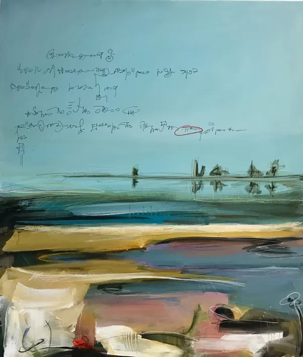 Il sogno, 2020, tecnica mista su tela, 70x60