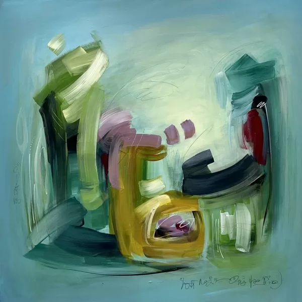 La dimora della effimere - 2023 - acrilico su tela - 100x100 cm